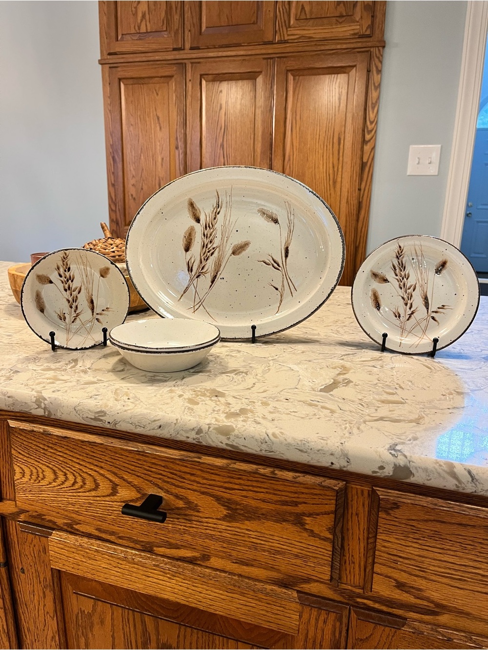 Vintage Midwinter Wild Oats Stoneware 5-Piece Set